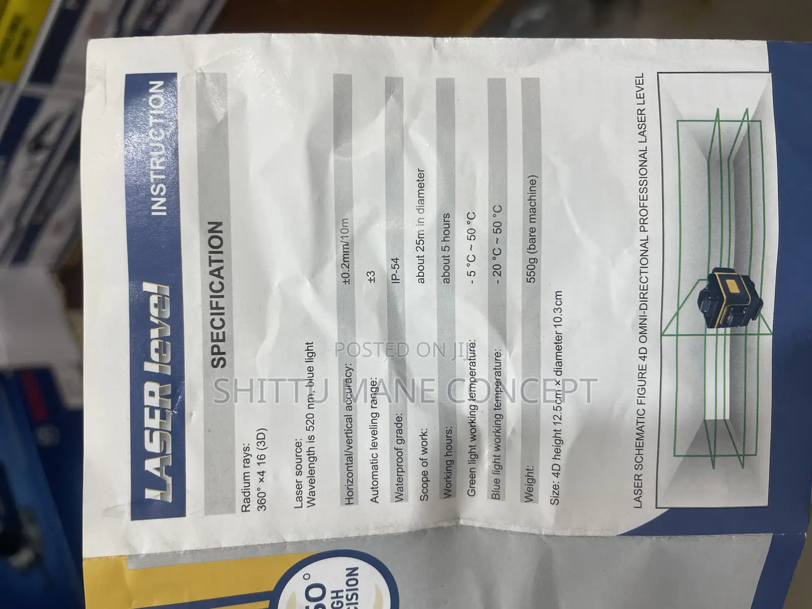 4d Laser Level - 16 Lines