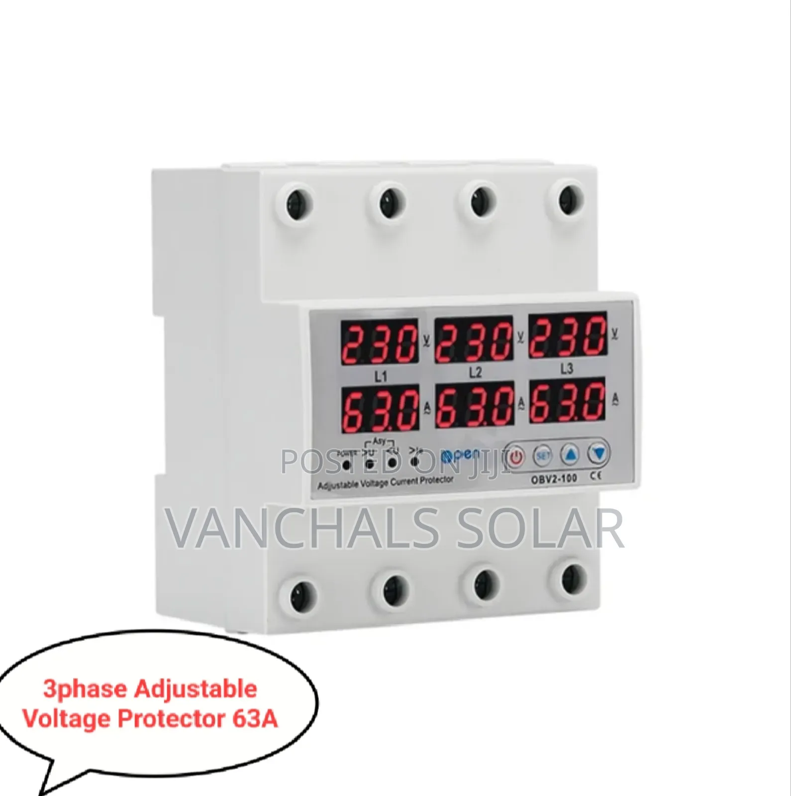 3phase Adjustable Voltage Protector/Current/Load Limiter 63a