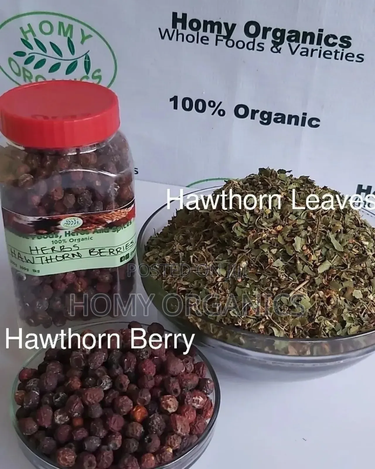 Hawthorn Berries Leaves