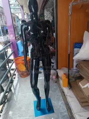 Glossy Black, White, Size 12 Female Mannequin Display