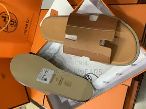Original Hermes Leather Slipers
