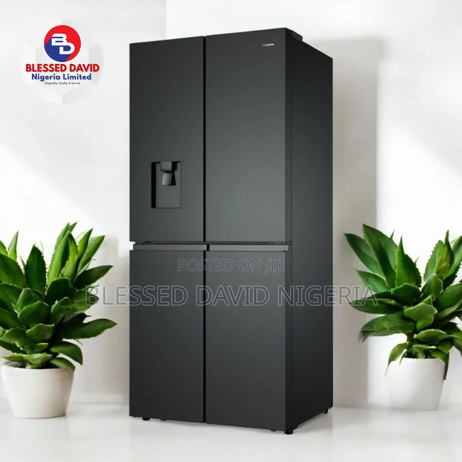 Hisense 56WCB 432L Side by Side Refrigerator Black