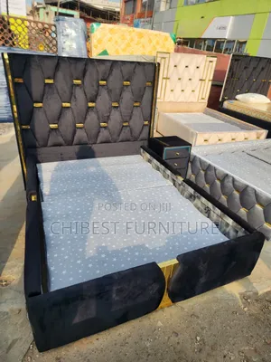 Quality 4.5by6 Upholstery Padded Bed Frame With One Bed Side