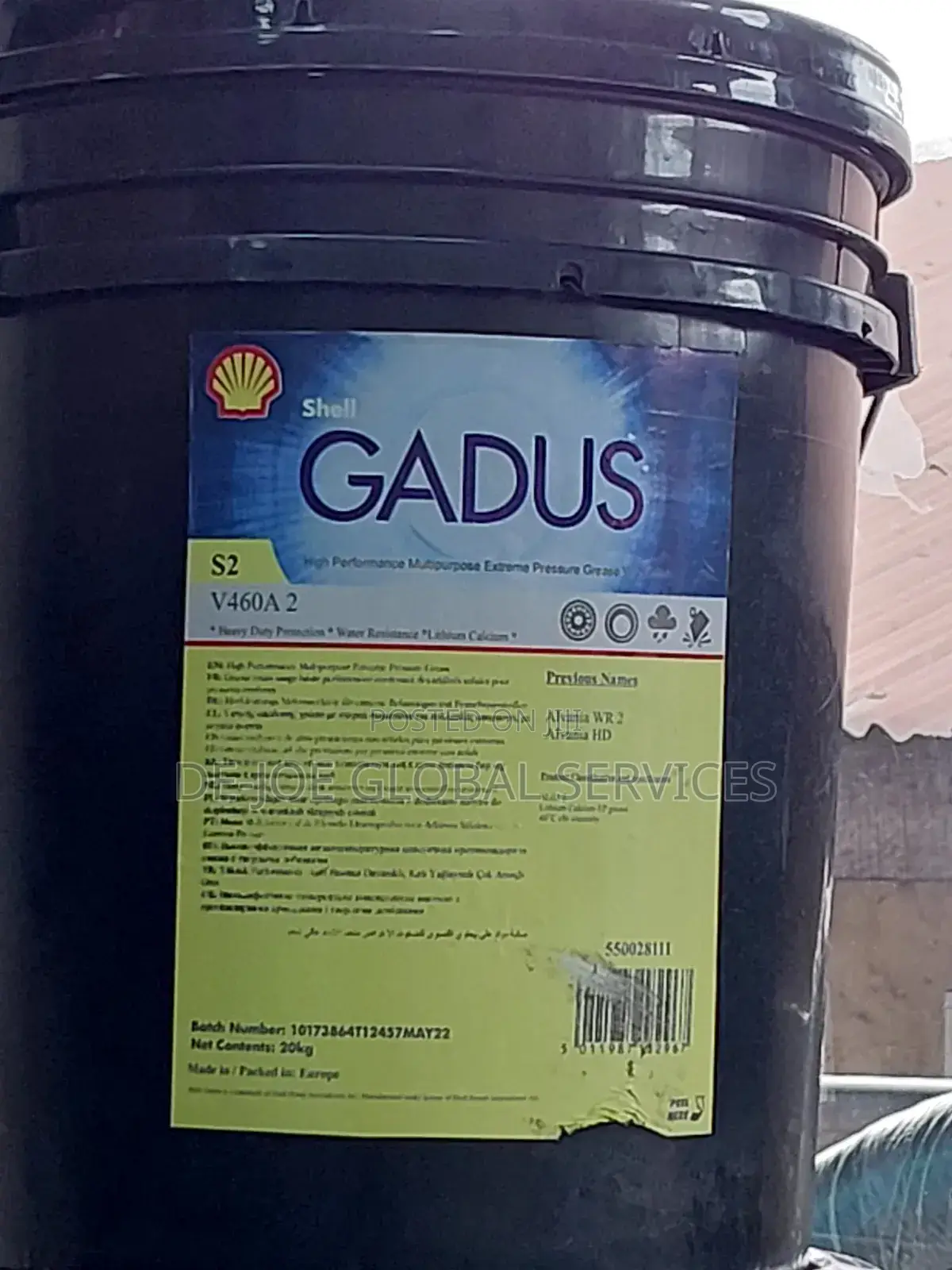 Shell Gadus S2 V460a 2 High Performance Multipurpose Pressure Grease