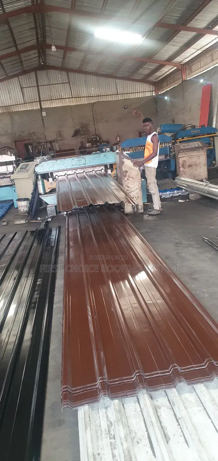 Long Sparn Green And Brown Roofing Sheets