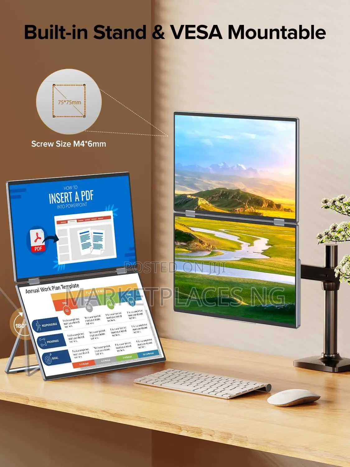 UPERFECT Delta Dual Screen Folding Portable Monitor