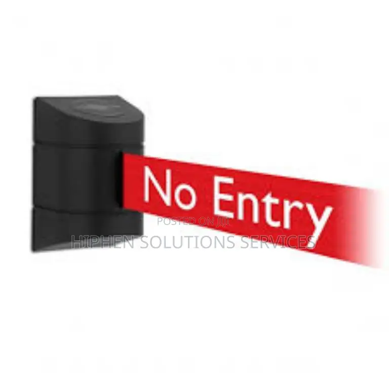 Wall Mount Retractable Barrier - 2.0M Belt