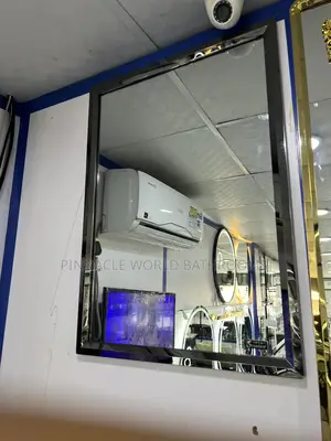 Black Stainless Frame Mirror 01