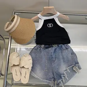 Luxurious Girl Short and Tan Top Without the Cap