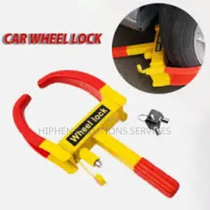 Yellow Anti Theft Car Wheel Tyre Lock
