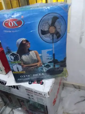 Ox Hexa Rechargeable Standing 18 Inches Fan Black