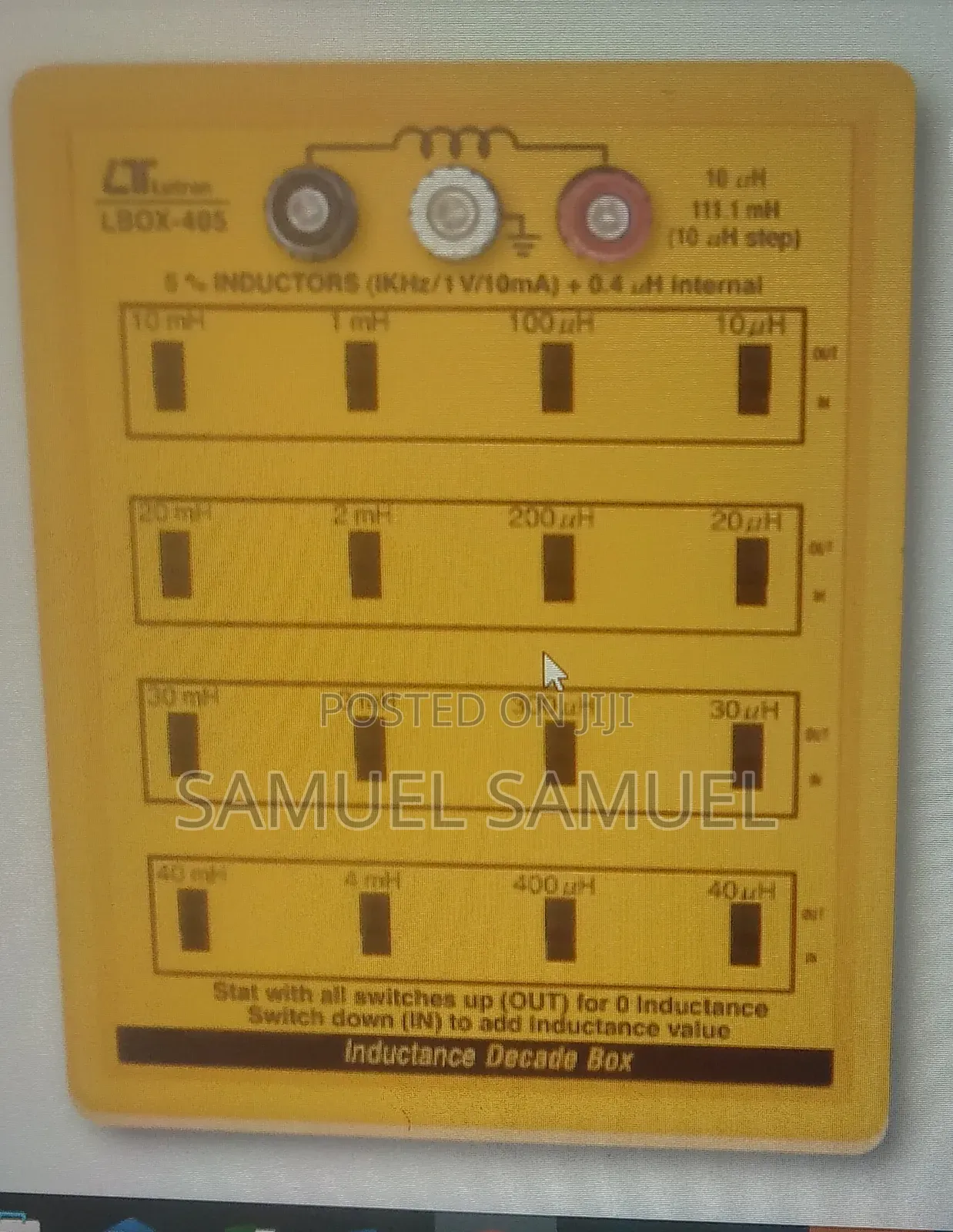 Inductance Decade Box. Lutron LBOX-405