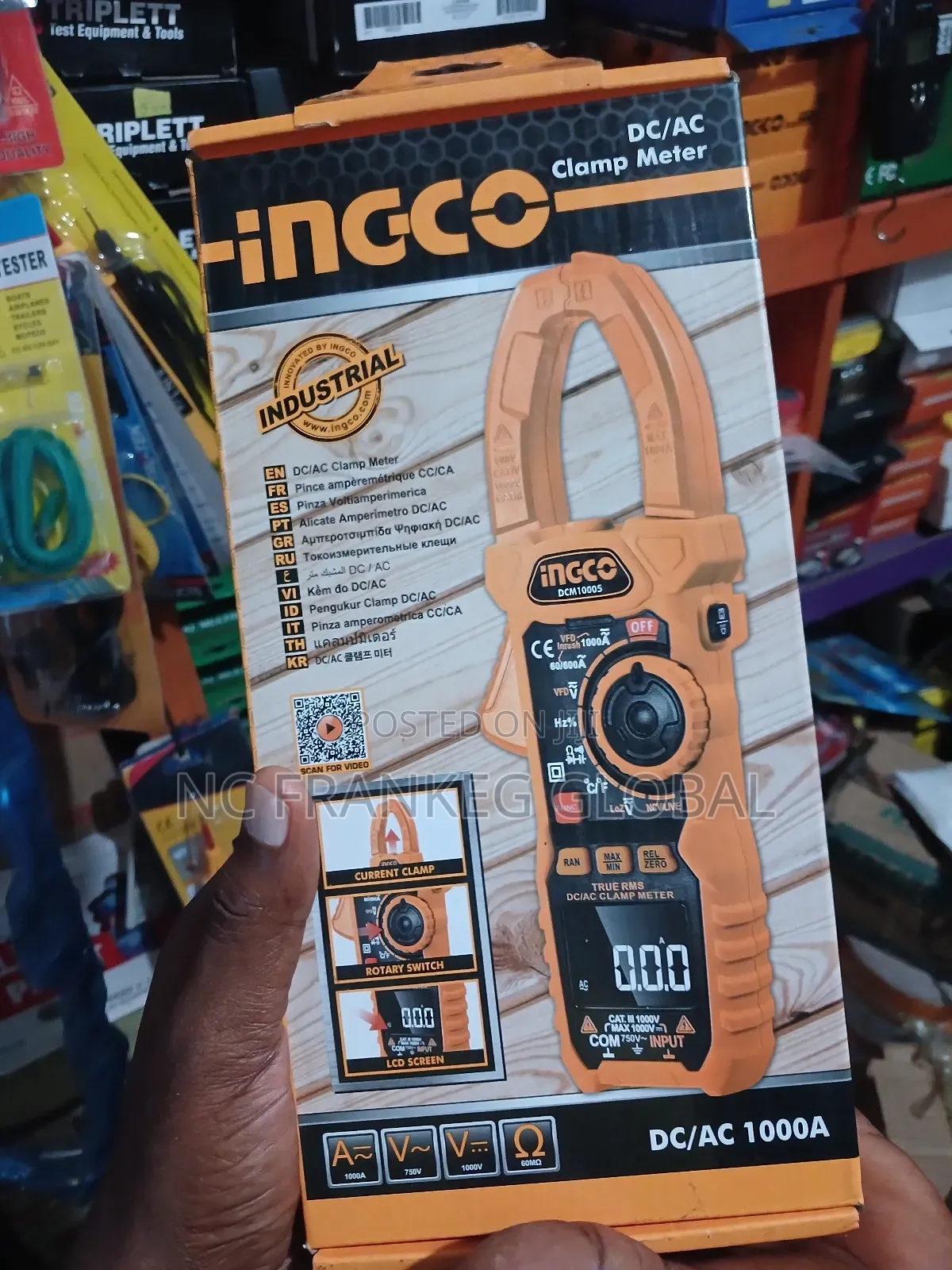 Industrial Ac/Dc Ingco Clamp Meter