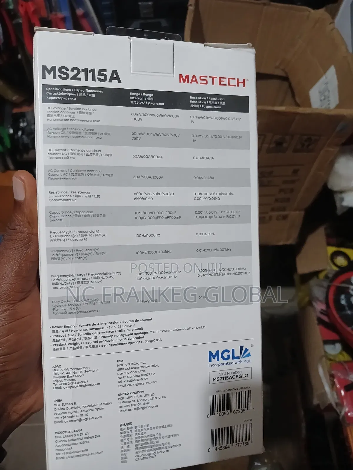 Industrial Ac/Dc Mastech Clamp Meter