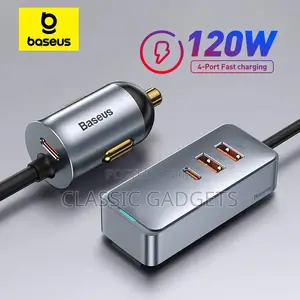 Baseus 120W PD Car Quick Charger With 2 Usb /1 Type-C Ports