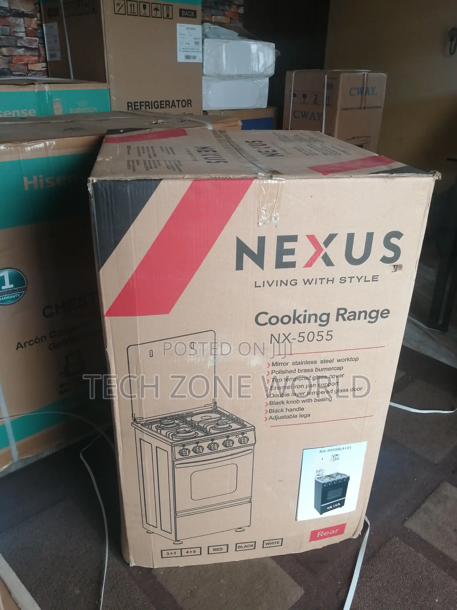 Introducing the New Black Nexus Gas Cooker Nx5055 4 Burner in