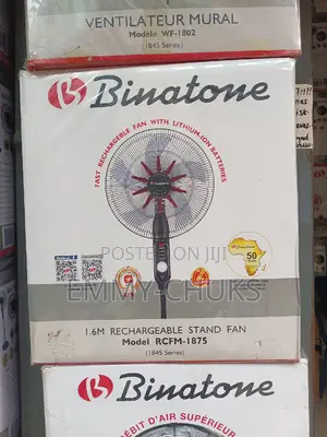 New 18" Binatone Rechargeable Fan