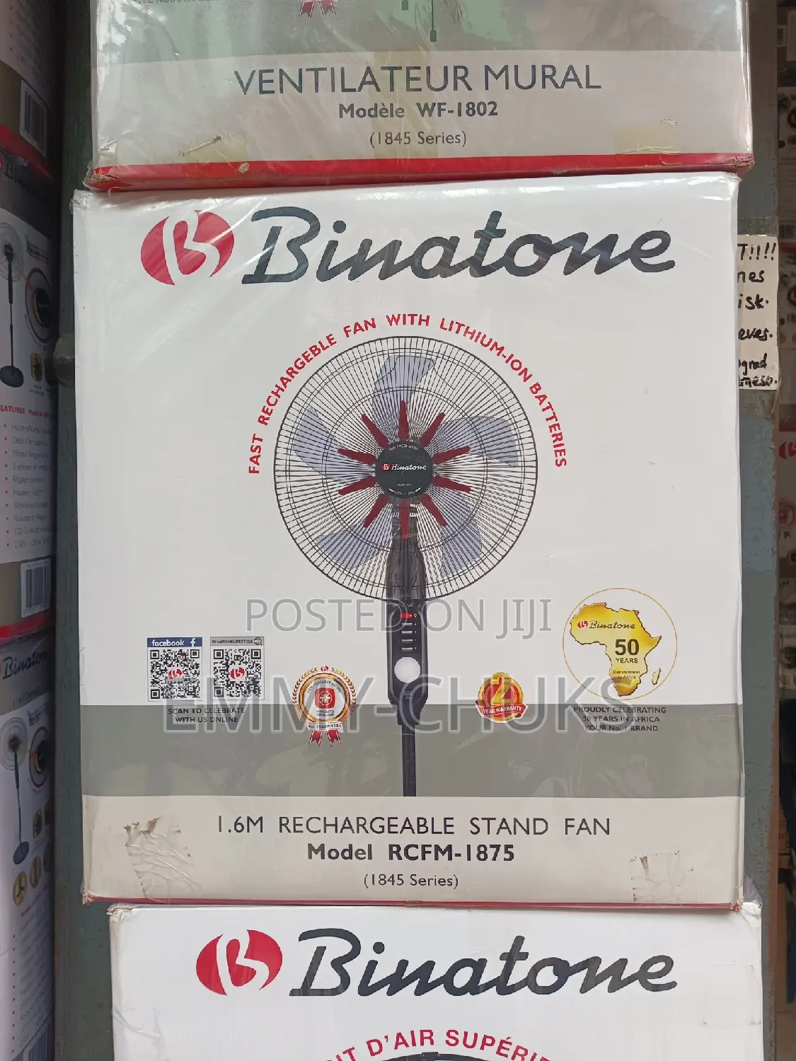 Rechargeable Fan Binatone 1875