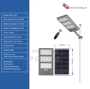 3 Bold Line All in One Pre Industrial Solar Light
