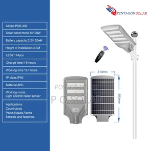 3 Line Pre Industrial Solar Lights