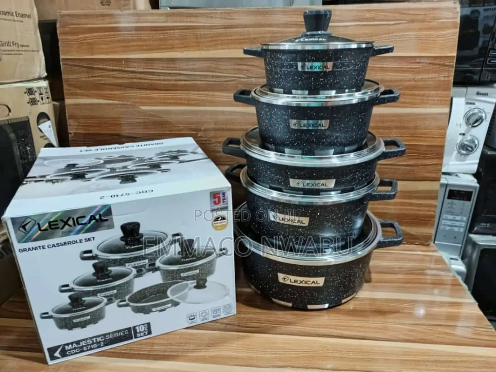 Lexical 10 Pieces Set Casserole Pots.