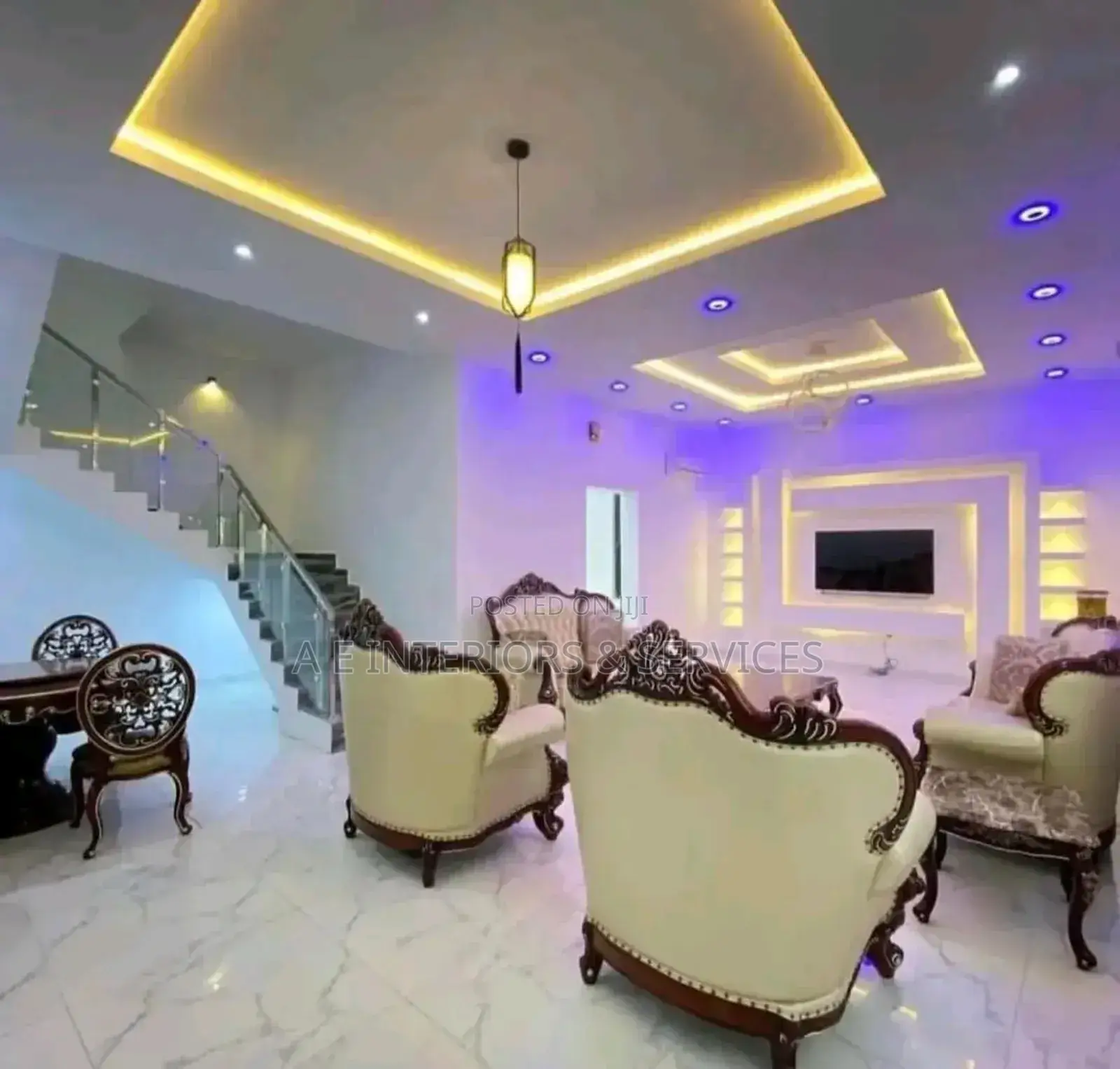 Unique Pop Ceilings, Console Wall Skimming Interior Design