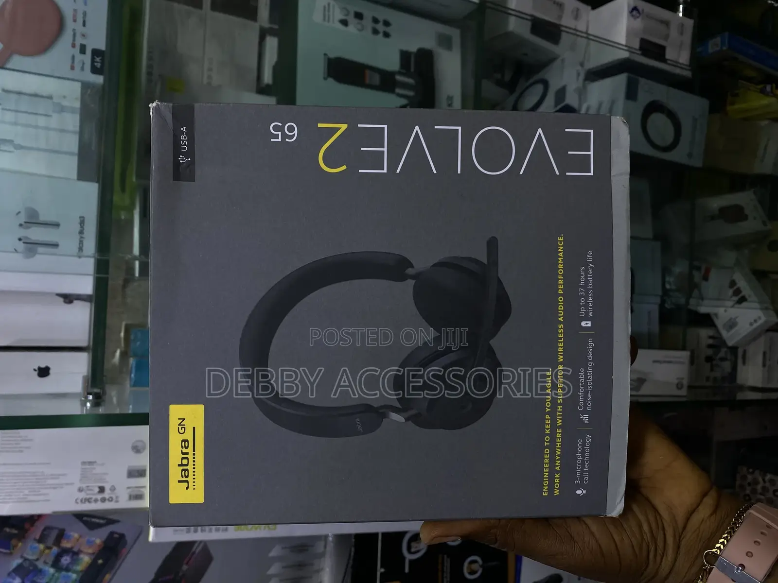 Jabra Evolve2 65 MS Wireless Headphones - Stereo, Black