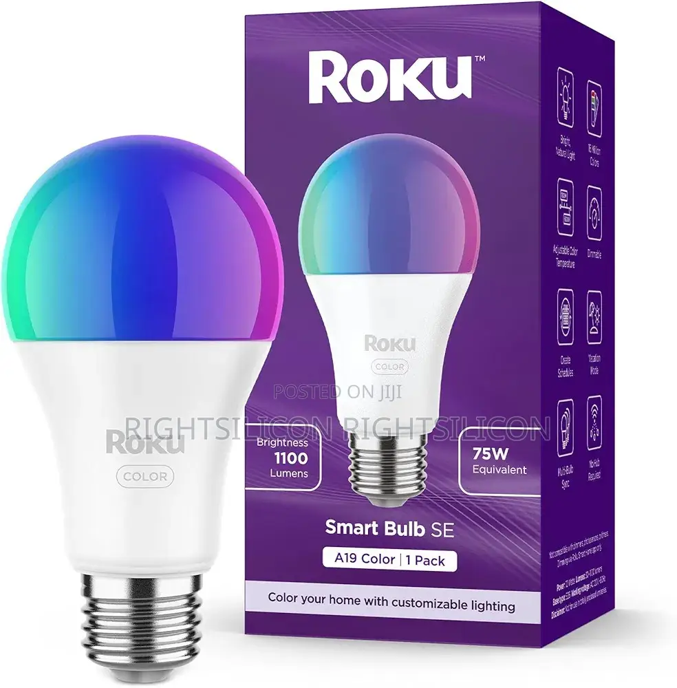 USA Roku Smart Light Bulbs (Color, 1-Pack) - Dimmable