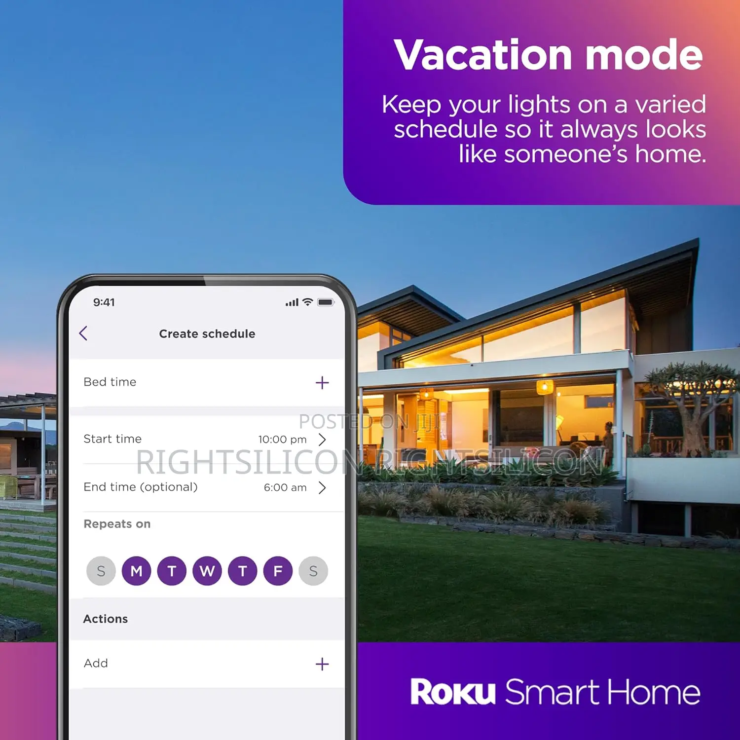 USA Roku Smart Light Bulbs (Color, 1-Pack) - Dimmable