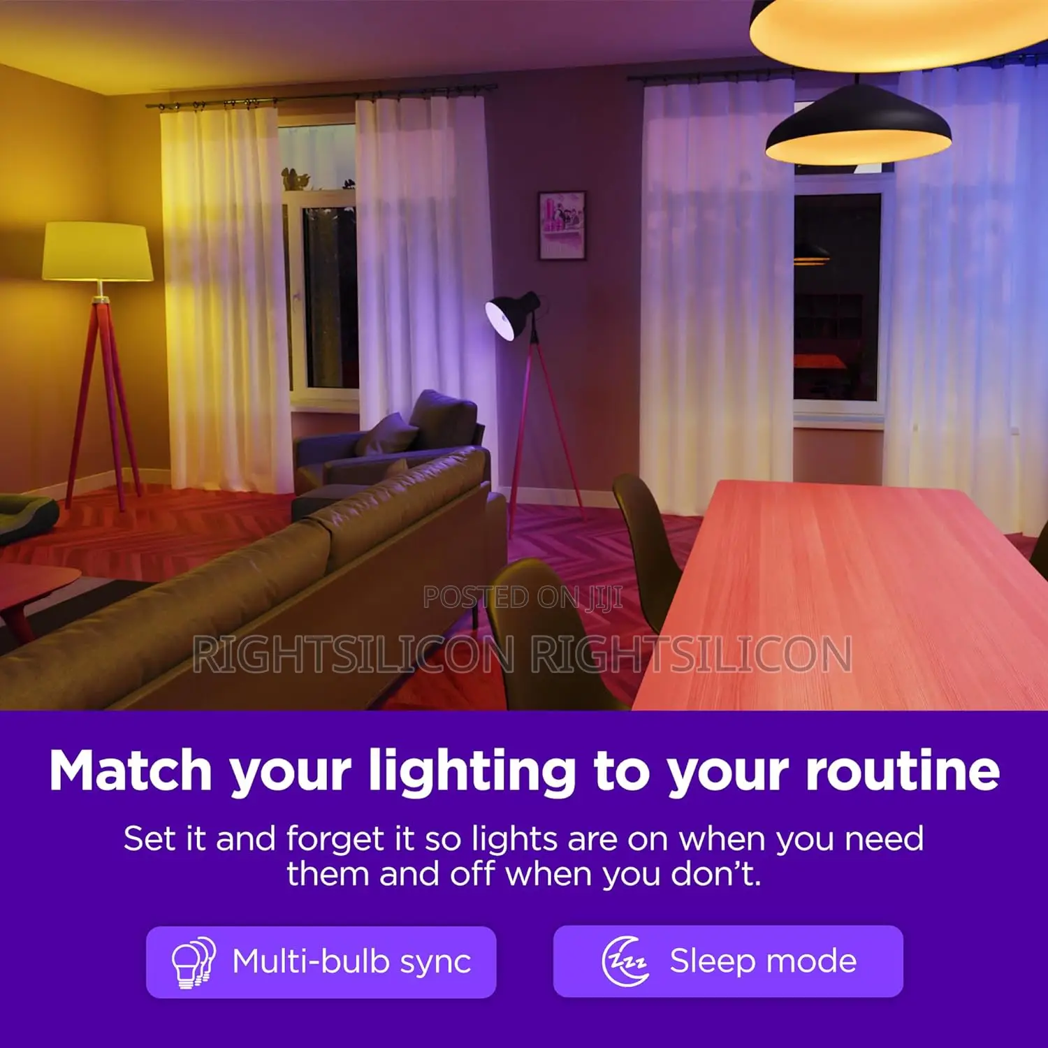 USA Roku Smart Light Bulbs (Color, 1-Pack) - Dimmable