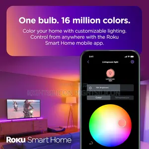 USA Roku Smart Light Bulbs (Color, 1-Pack) - Dimmable