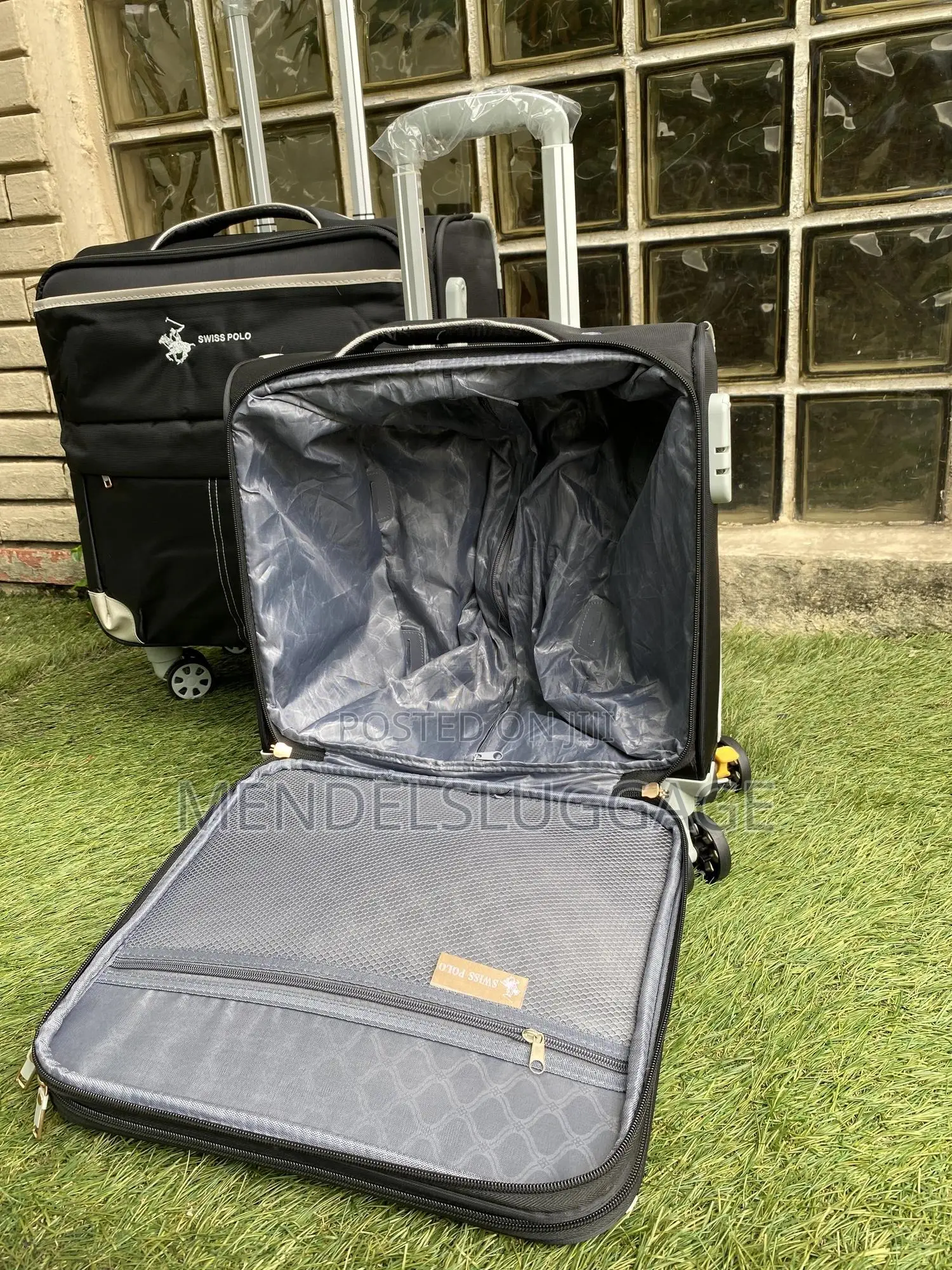 2 Set Swiss Polo Travelling Luggage -Black