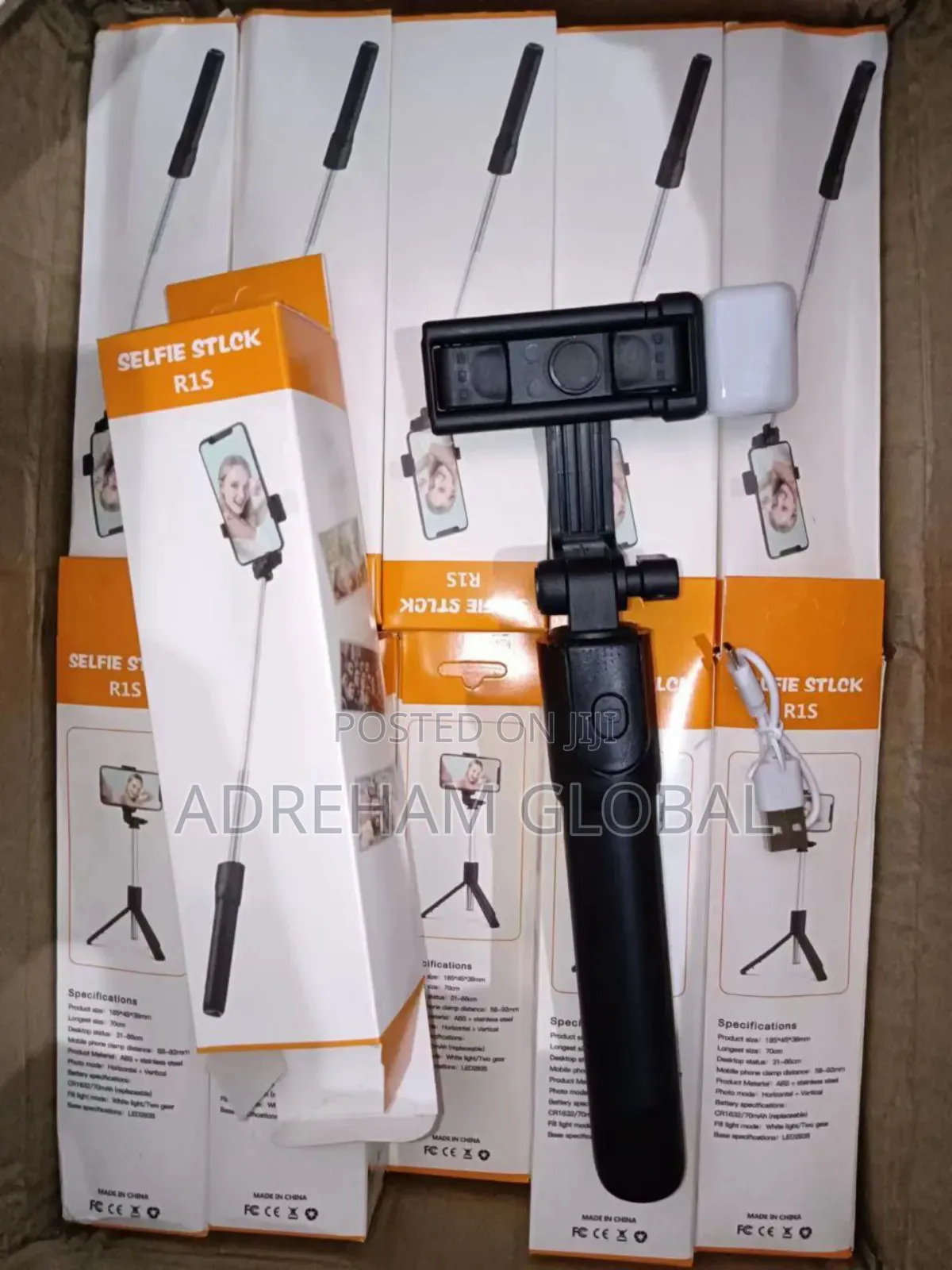 Selfie Stick With Led Light