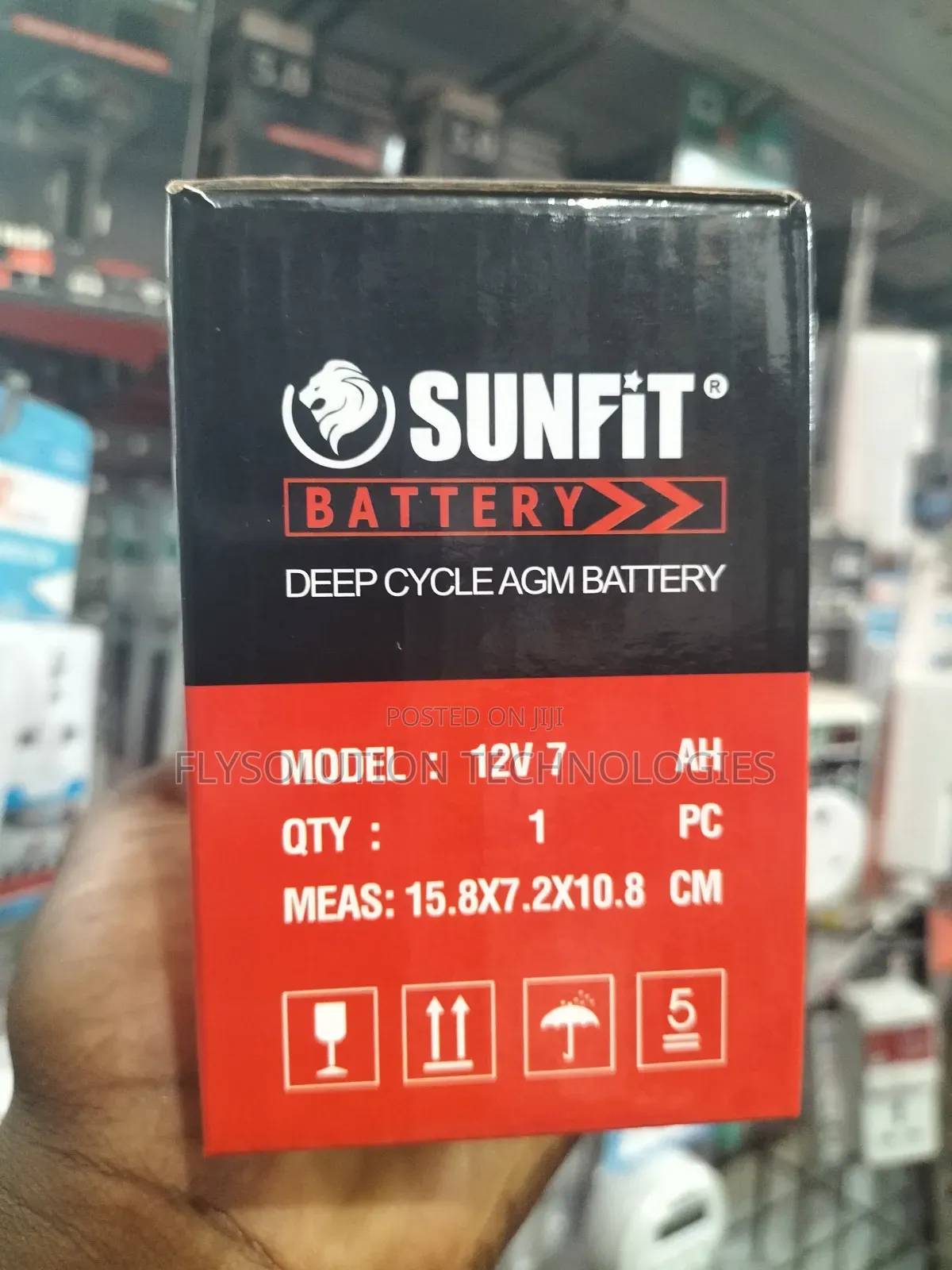 Sunfit 12V 7ah Deep Cycle UPS Fan Battery (Pin)