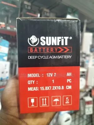Sunfit 12V 7ah Deep Cycle UPS Fan Battery (Pin)