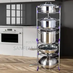 Kitchen Pot Stand 5 Tier Pan Rack