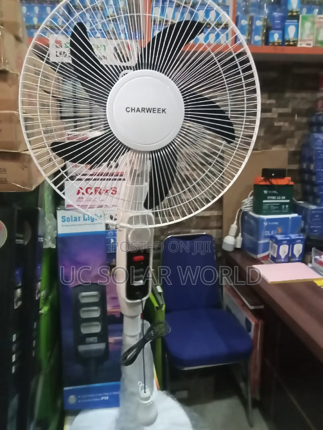 Charweek Solar Energy Standing Fan