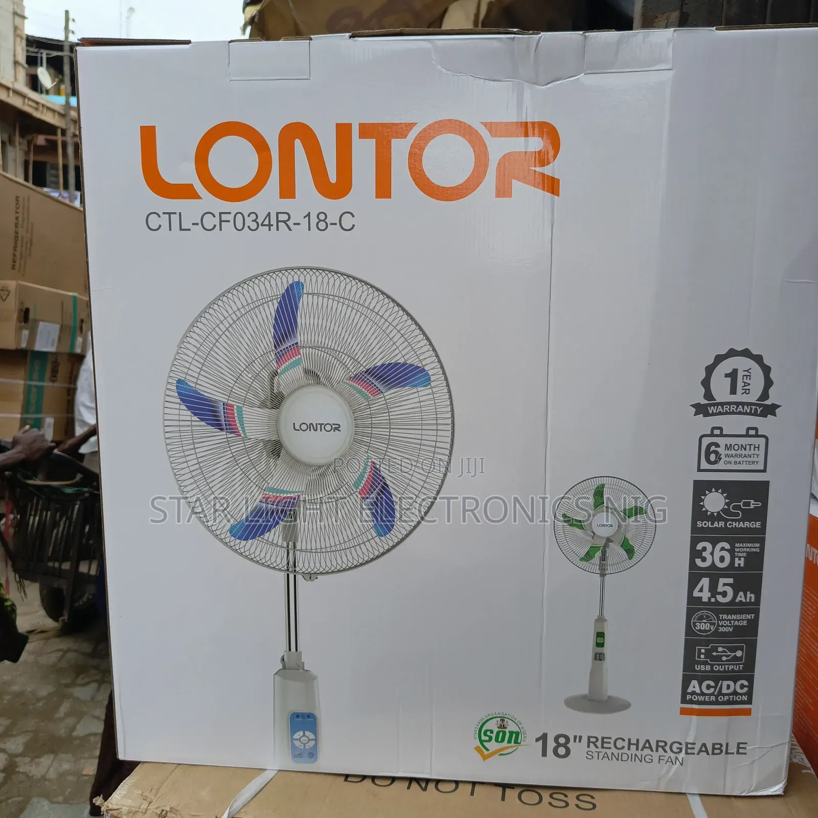 18" Rechargeable Fan Lontor