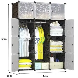 Generic 3 Column Plastic Wardrobe