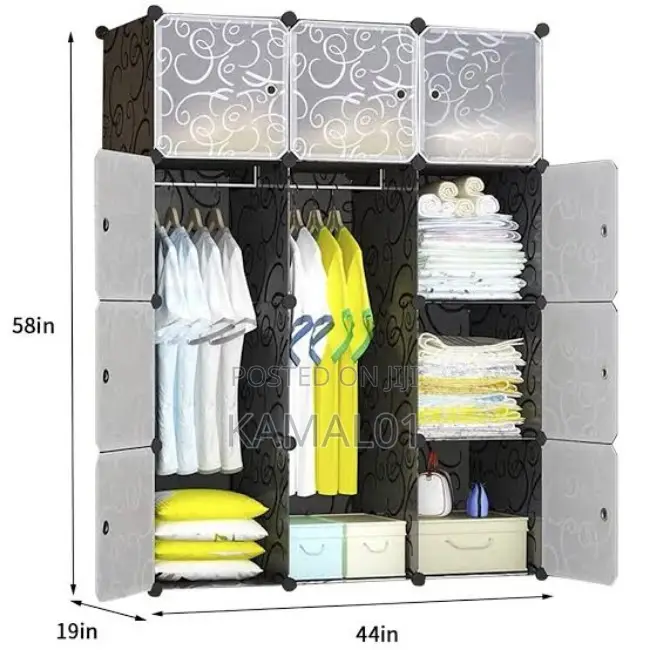 Generic 3 Column Plastic Wardrobe