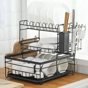 3 Tiers Plate Rack With Cutlery Rack