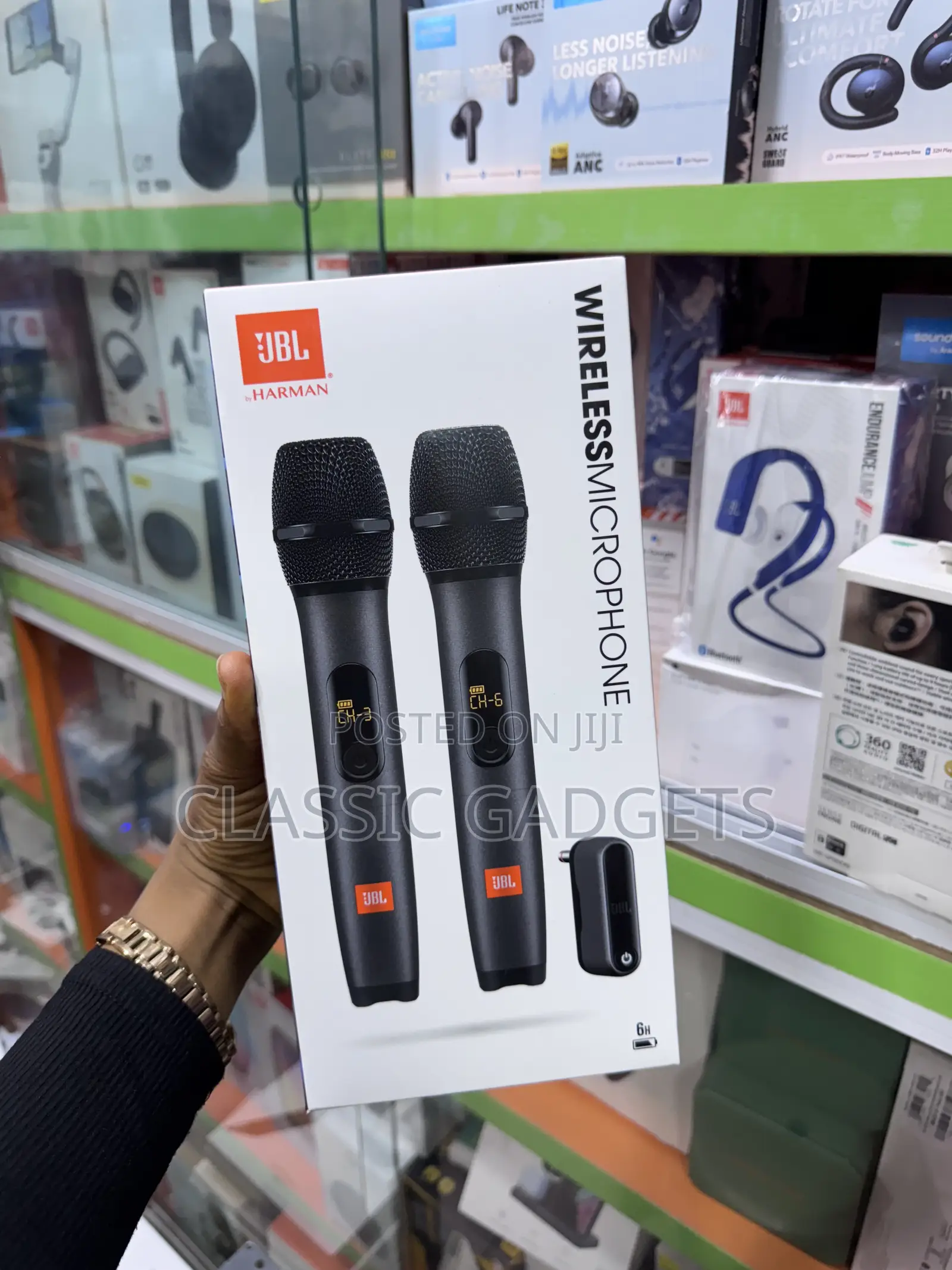 JBL Wireless 2 Microphone System With Dual-Channel Receiver