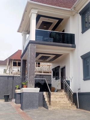 Tampered Dark Grey Glass Railing Vr in Asokoro - Furniture, Chukwu ...
