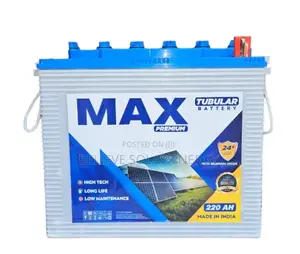 Max Solar Tubular Battery 220ah