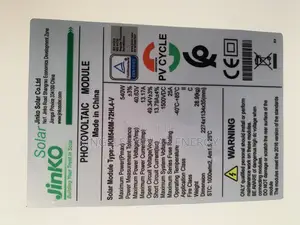 540watts Jinko Solar Panel (Halfcut) Mono 120cell