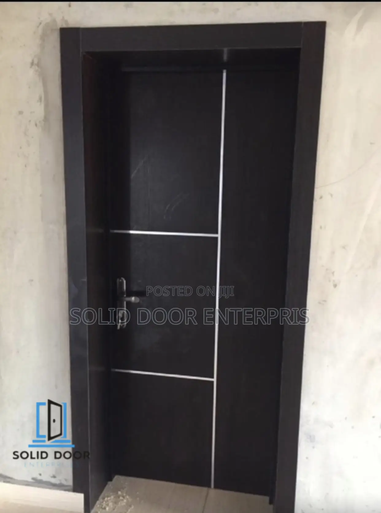 Solid HDF Door With Complete Frame