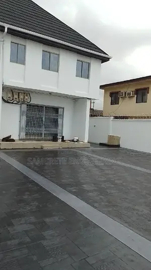 Black and Grey Wooden Frame Pattern Stamp Floor