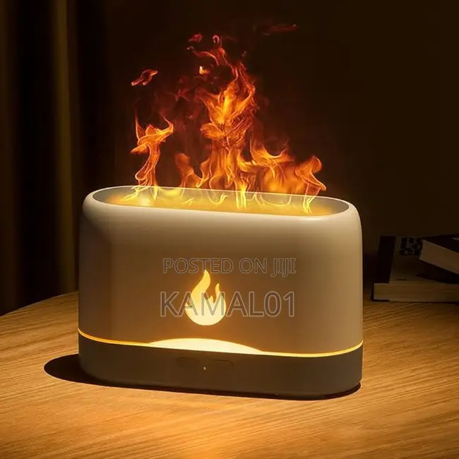 Generic Air Humidifier With Fire Flame Effect Home Fragr