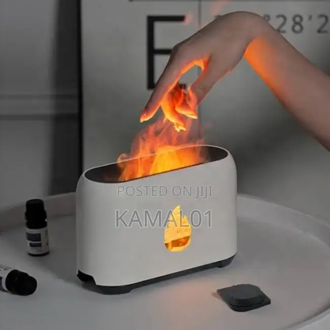 Generic Air Humidifier With Fire Flame Effect Home Fragr