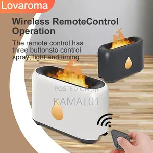 Generic Air Humidifier With Fire Flame Effect Home Fragr